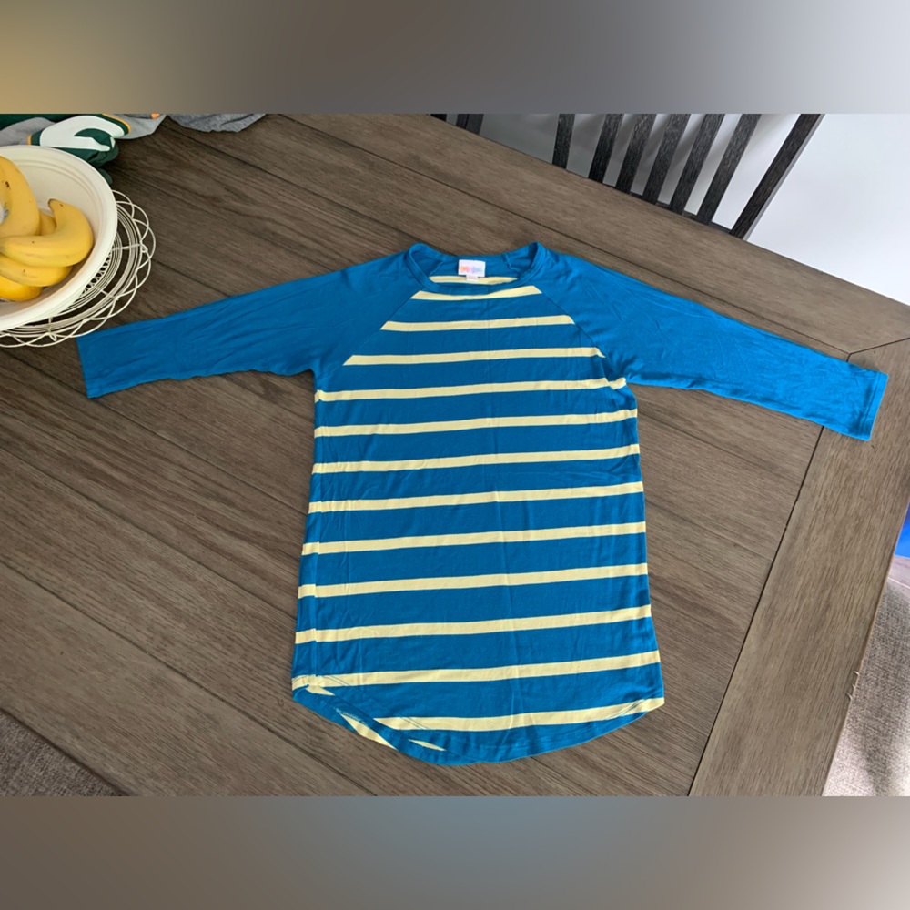 LuLaRoe Randy 3/4 sleeve Striped Tee